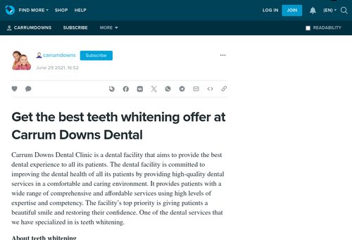 carrumdowns.livejournal.com - Get the best teeth whitening offer at Carrum Downs Dental: carrumdowns — LiveJournal
