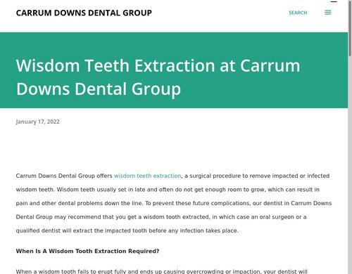 carrumdownsdental.blogspot.com - Wisdom Teeth Extraction at Carrum Downs Dental Group