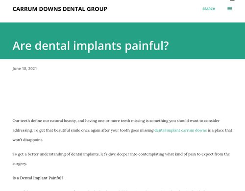 carrumdownsdental.blogspot.com - Are dental implants painful?