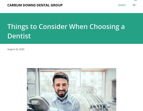 carrumdownsdental.blogspot.com - Things to Consider When Choosing a Dentist