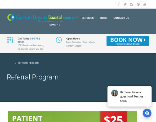 carrumdownsdental.com.au - Patient Referral Program By Carrum Downs Dental Group