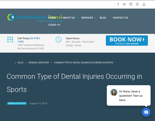 carrumdownsdental.com.au - Common Type of Dental Injuries Occurring in Sports
