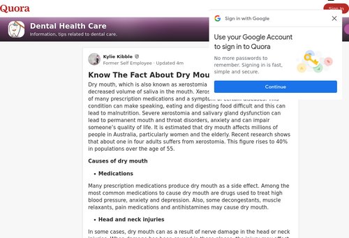 carrumdownsdentalblog.quora.com - Know The Fact About Dry Mouth - Dental Health Care - Quora