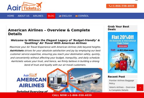 www.aairtickets.com - American Airlines (AA): Flight Amenities, Rules & Overview