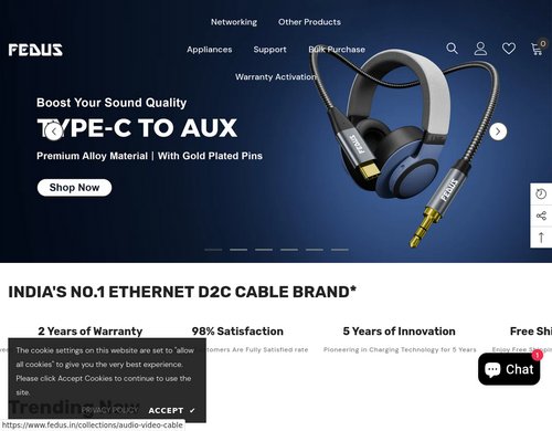 www.fedus.in - FEDUS: India's No.1 D2C Brand for Cables, Networking Gear