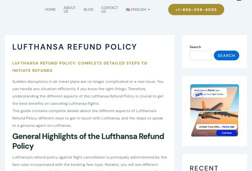 www.flightslineup.com - Lufthansa Refund Policy after Cancellation Process
