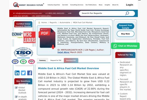 www.marketresearchfuture.com - Middle East & Africa Fuel Cell Market Size Forecast to 2032